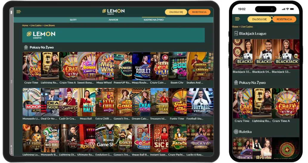 Lemon casino live